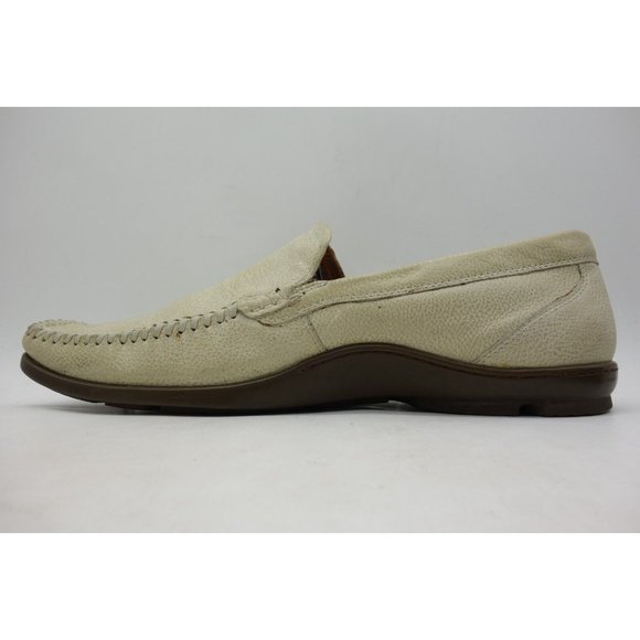 Ecco Beige Leather Dress Casual Moc Toe Slip On Loafer Shoes Mens 45 / 12 - 12.5 main image 9